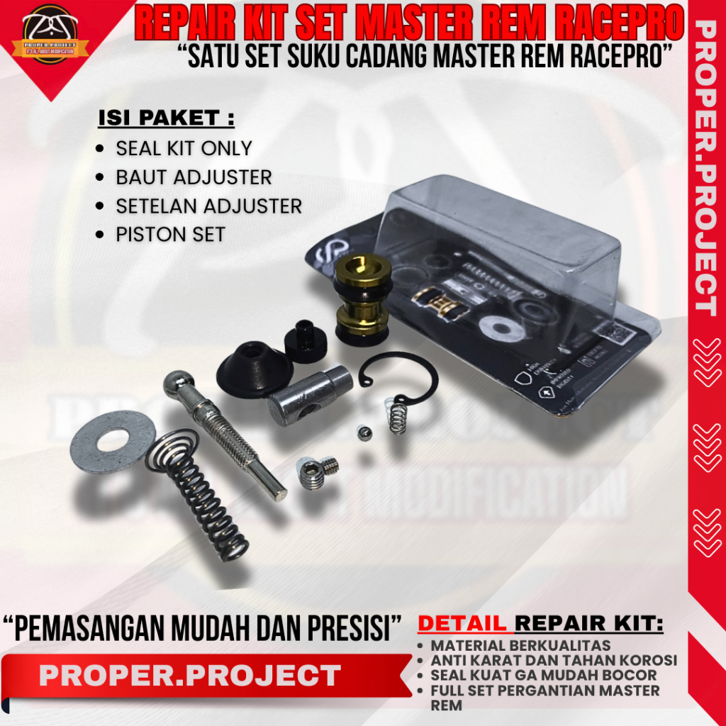 Jual REPAIR KIT MASTER REM RACEPRO SEAL MASTER REM RACEPRO SUKU CADANG ...