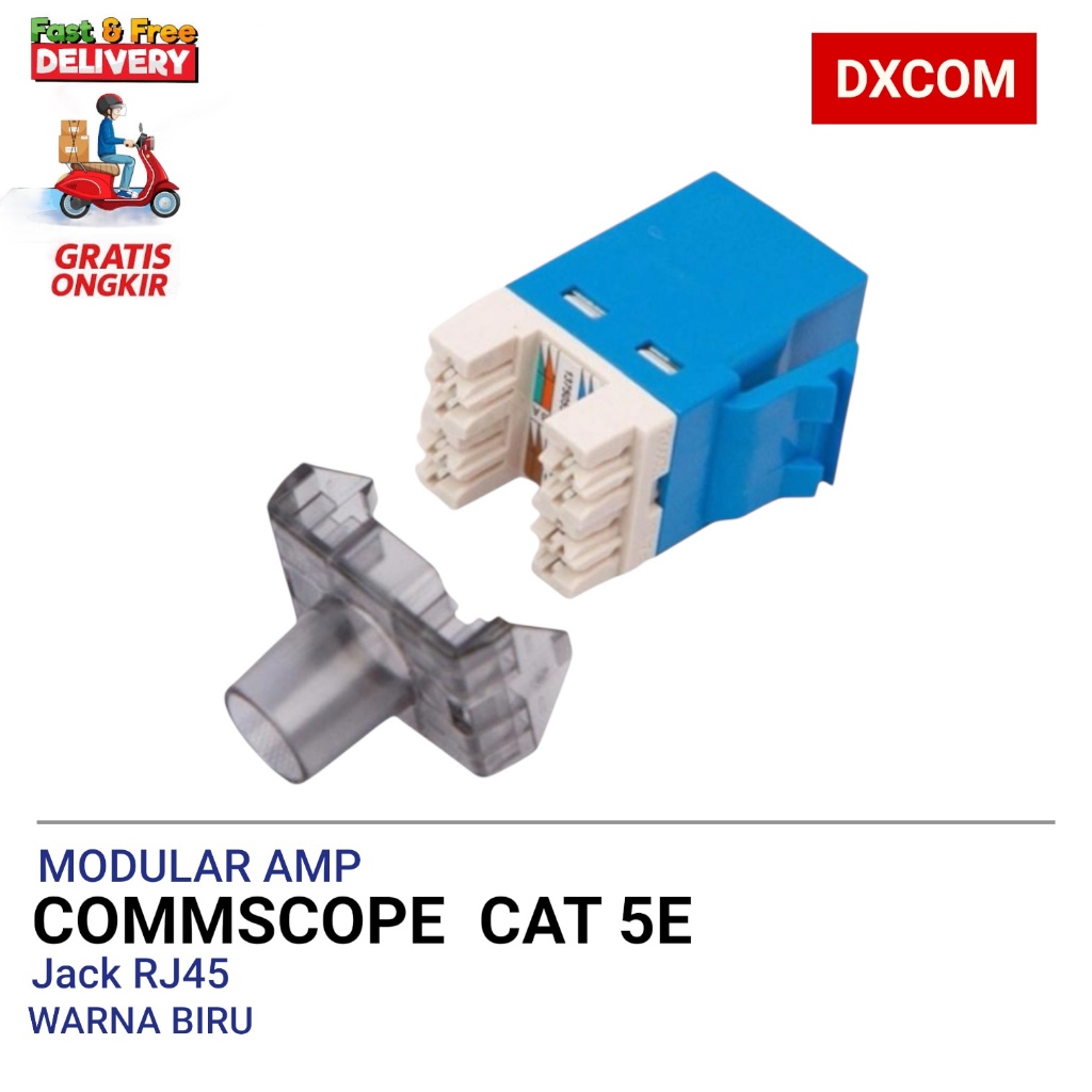 Jual Modular AMP RJ45 RJ 45 CAT 5E Cat5E Jack commscope comscope ...