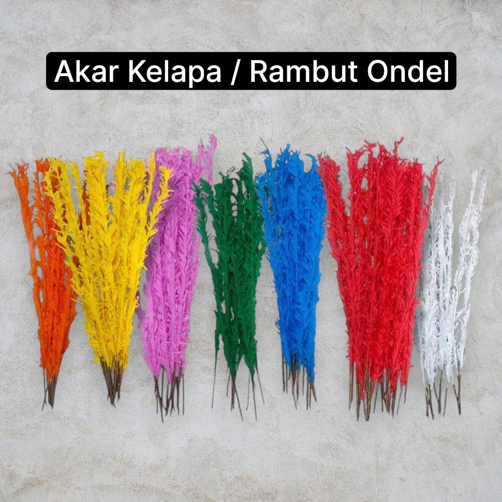 Jual Akar Kelapa / Rambut Ondel – Hiasan Tradisional Aneka Warna ISI 10 ...