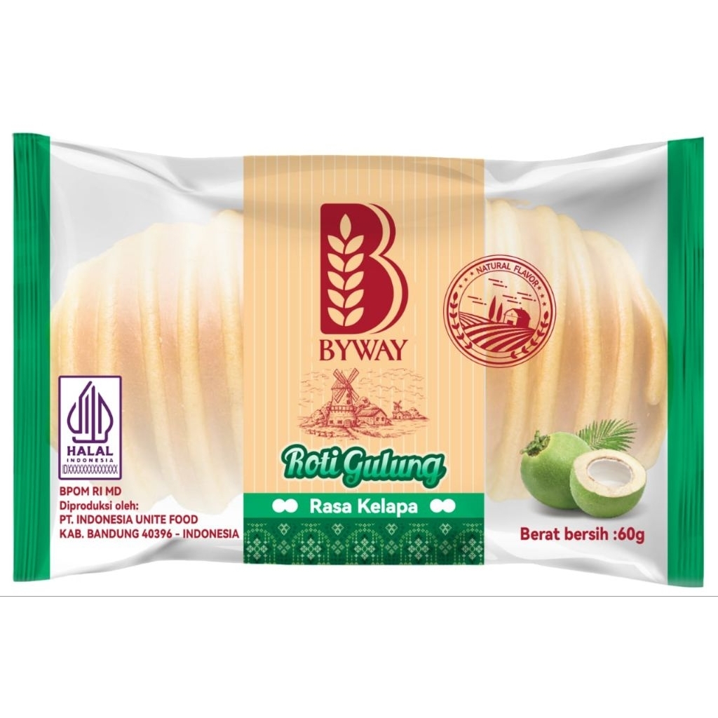 Jual ROTI BYWAY GULUNG RASA KELAPA ISI 1 DUS 60 PCS LEMBUT DAN ENAK ...