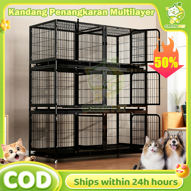 Jual PAPAPET Kandang Kucing Kandang Pembiakan Praktis dan Luas 3 Susun ...