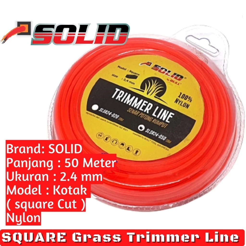Jual Grass Trimmer Line SOLID 50M / 20M Senar Mesin Potong Rumput 50 ...
