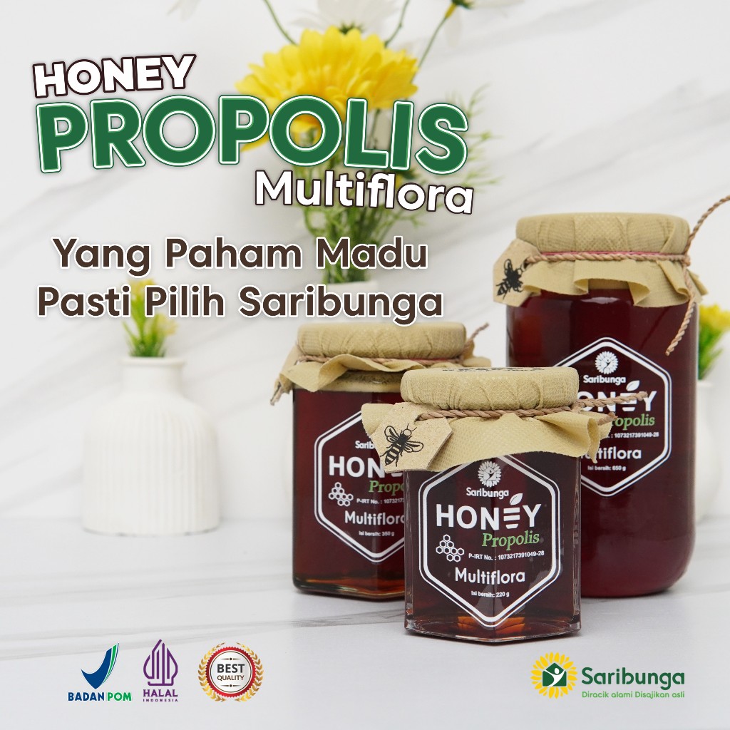 Jual HONEY PROPOLIS SARIBUNGA 650gr - Madu Asli Murni Propolis Serambi ...