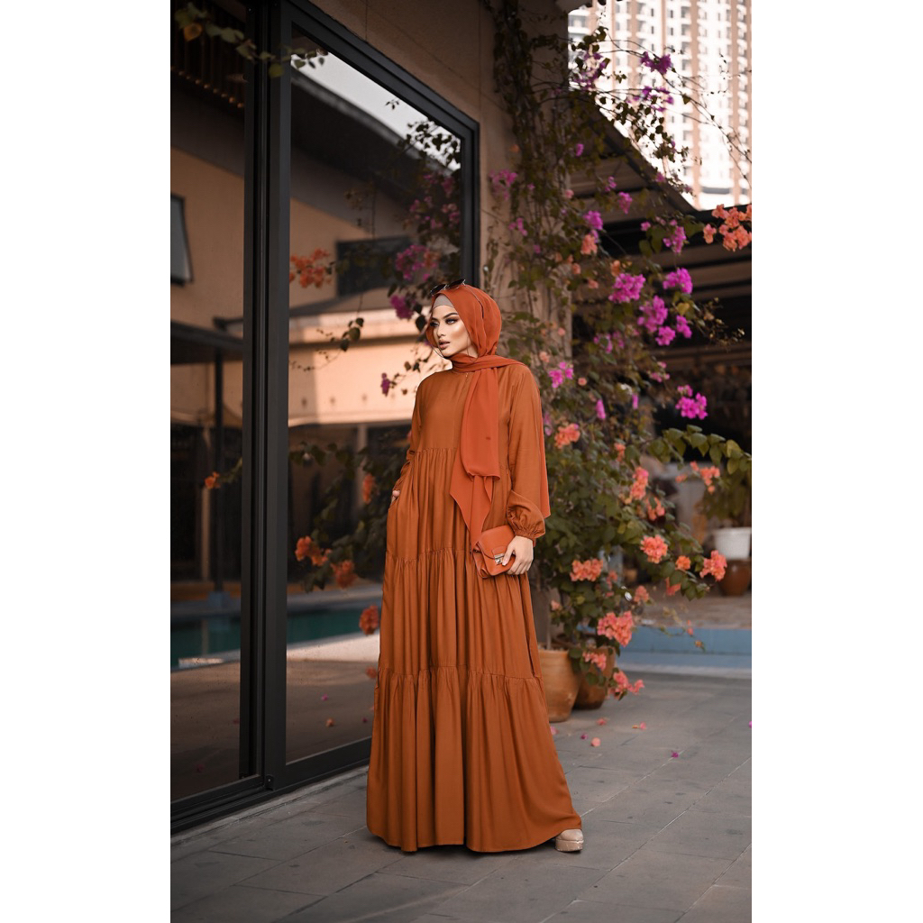 Jual Rasya Dress Teracota | Shopee Indonesia