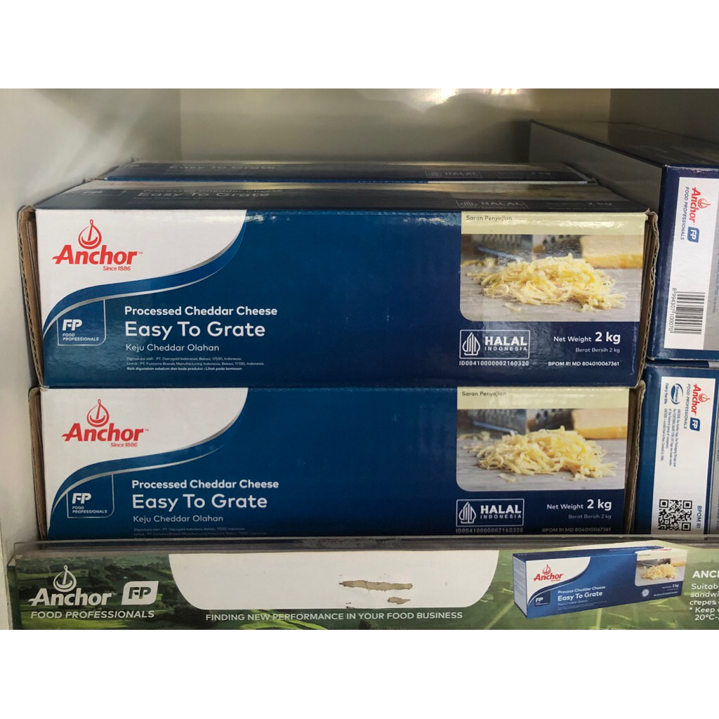 Jual Anchor Processed Cheddar Cheese 2kg | Anchor Cheddar Cheese Easy ...