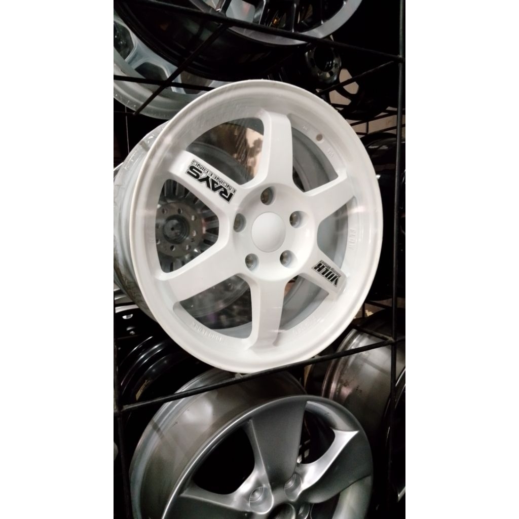 Jual velg mobil racing TE37 R16x7 H5x114,3 et 42 white | Shopee Indonesia