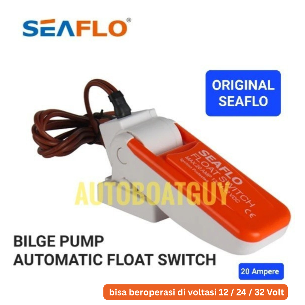 Jual Bilge Pump SEAFLO Automatic Float Switch 20 Ampere 12V 24V 32V ...