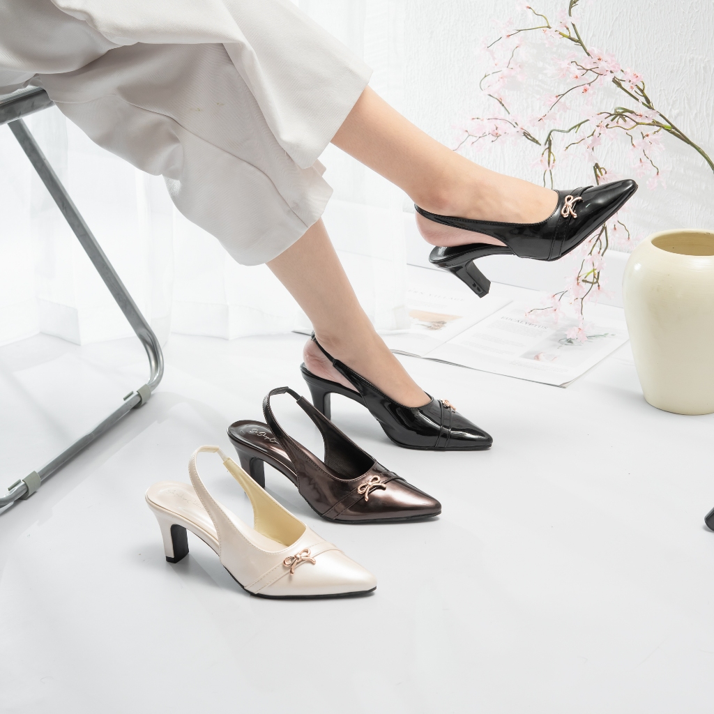 Jual SH SHOP-Sendal Wanita Heels Mules Hak 5 Cm Desain Elegan & Keren ...