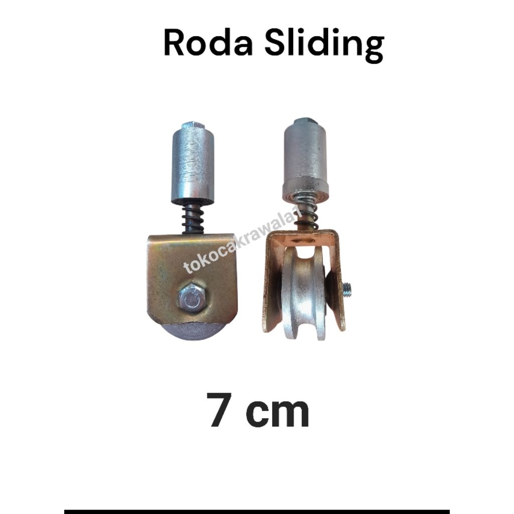 Jual Roda Pagar Besi Sleding 7 Cm, rel tikung Anti anjlog | Shopee ...