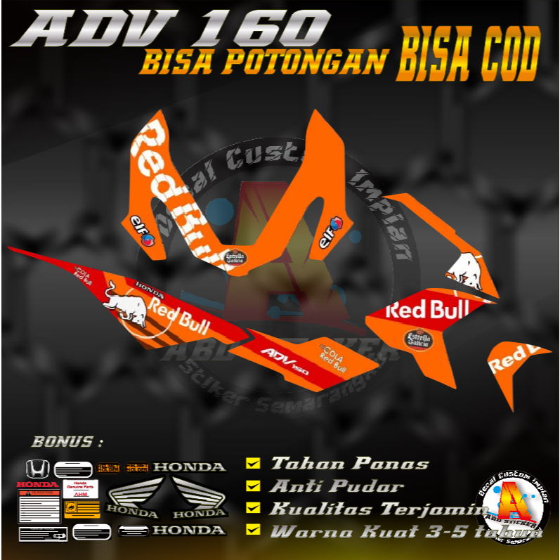 Jual Stiker Decal Motor Yamaha ADV 160 - Decal Stiker ADV 160 Anti ...