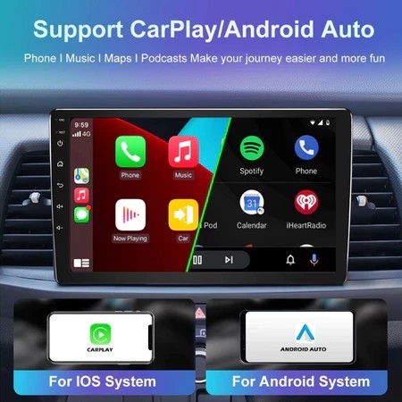 8+128GB Head Unit Android 15 Double Din 7/9/10 Inch Mobil Headunit with Cooling Fan Wifi GPS Wireless Carplay Bluetooth Universal Untuk TOYOTA Daihatsu Mitsubishi HONDA