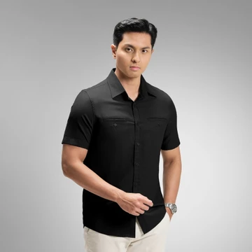 CUTOFF Parker Double Pocket Workshirt Kemeja Kerja Oxford Polos Pria Pendek