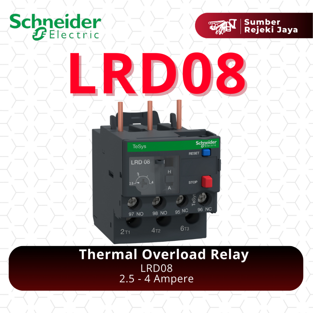 Schneider Thermal Overload Relay LRD08 2.5  -  4A