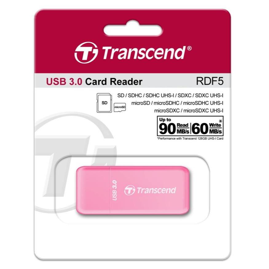 Jual Transcend Card Reader RDF5 - SD, microSD USB 3.0 / USB 3.1 - PINK ...