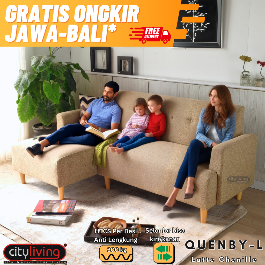 Jual City Living Quenby Sofa L Free Ongkir Jawa Bali Tempat Duduk