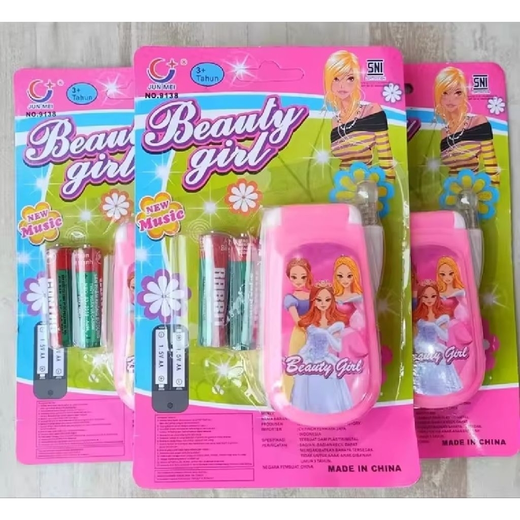 Jual mainan handphone anak warna pink karakter pink. Ada suara amp ...