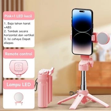 Zyntec 42CM Mini Tripod 3in1 Bluetooth Remot Control Selfie Stick Hp Extendable Grip Stainless