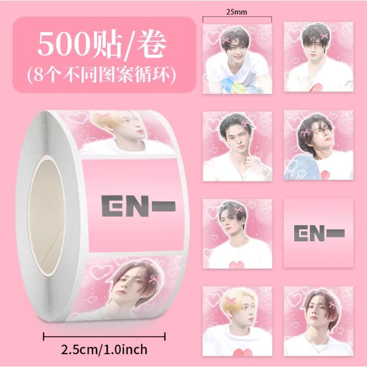 Jual ENHYPEN 500 PCS STICKER ROLL KPOP mail stiker deco freebies kpop ...