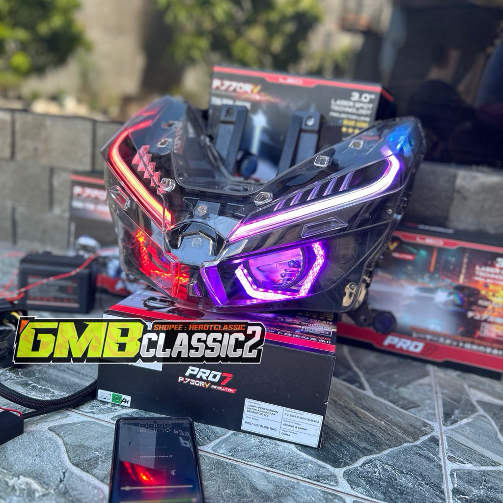 Jual BILED VARIO PRO7 SEPAKET 125/150NEW BILED SET SHORD WRGB HEXAGON ...