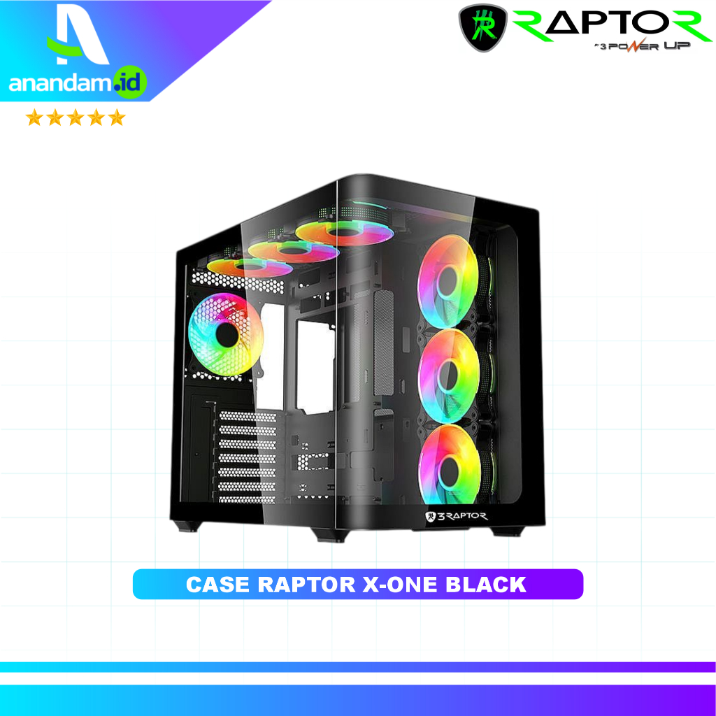 Jual Casing Gaming Raptor X-One | ATX/M-ATX/ITX - USB 3.0 - Hitam ...