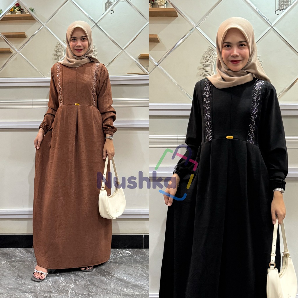 Gamis KANAYA Crinkle Airflow / Gamis Payet Swarovski Busui Premium Quality by Nushka