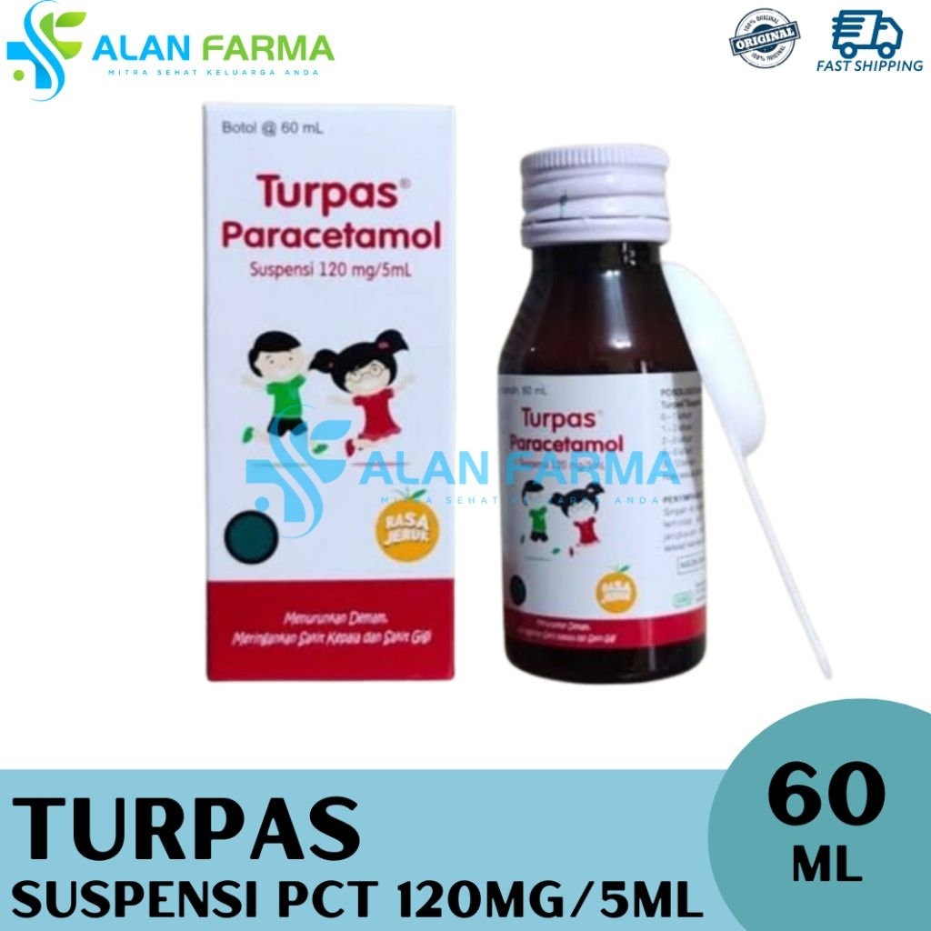 Jual Turpas Suspensi 60 mL | Paracetamol Suspensi | Penurun Demam Anak ...