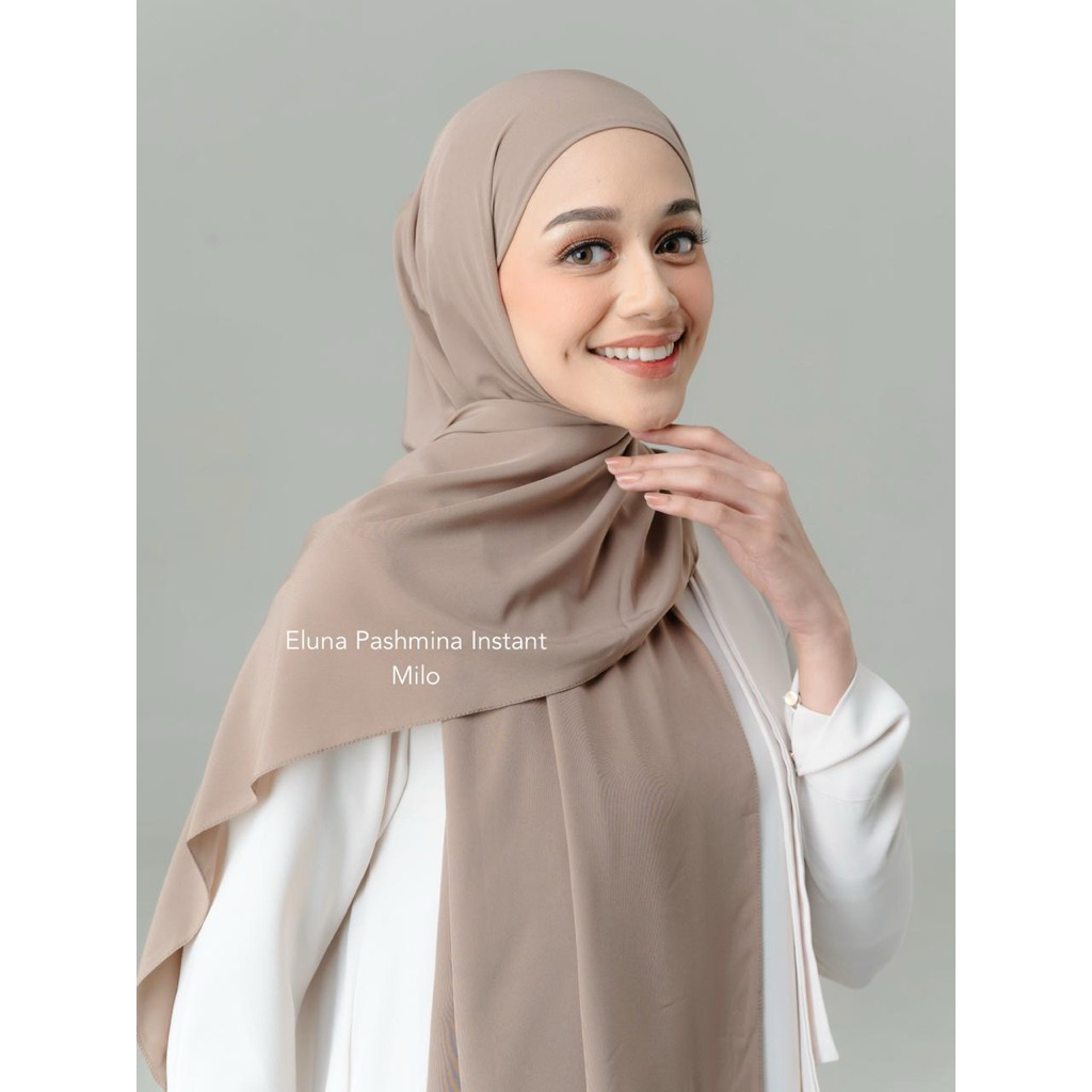ELUNA PASHMINA INSTANT Hijab Instant Dengan Material Airy Silk