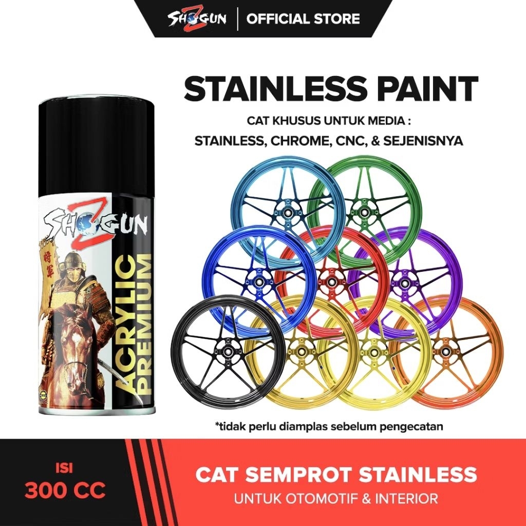 Jual SHOGUN Z CAT SEMPROT STAINLESS STEEL CHROME CNC SEJENISNYA