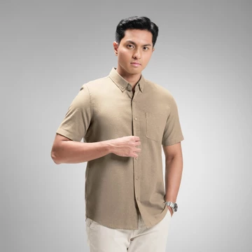 CUTOFF Clark Kemeja Pria Oxford Pendek