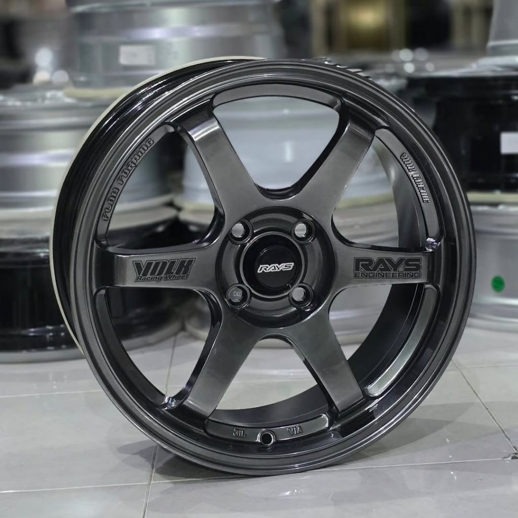 Jual velg racing r16 pcd 4x100 TE37 FLOW FORMING LEBAR 7 ET 42 velg ...