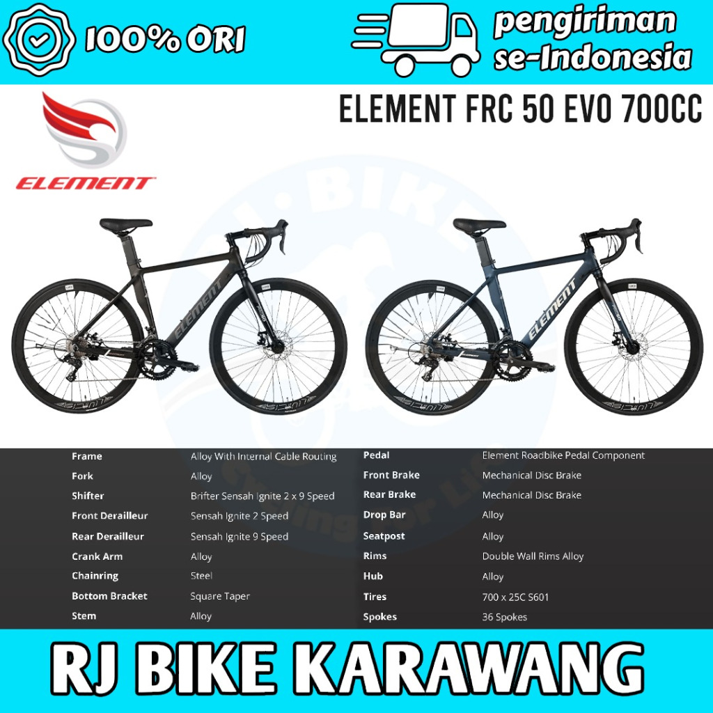 Jual Sepeda Balap Element FRC 50 Evo FRC 50 CRD 700C Roadbike Frame ...