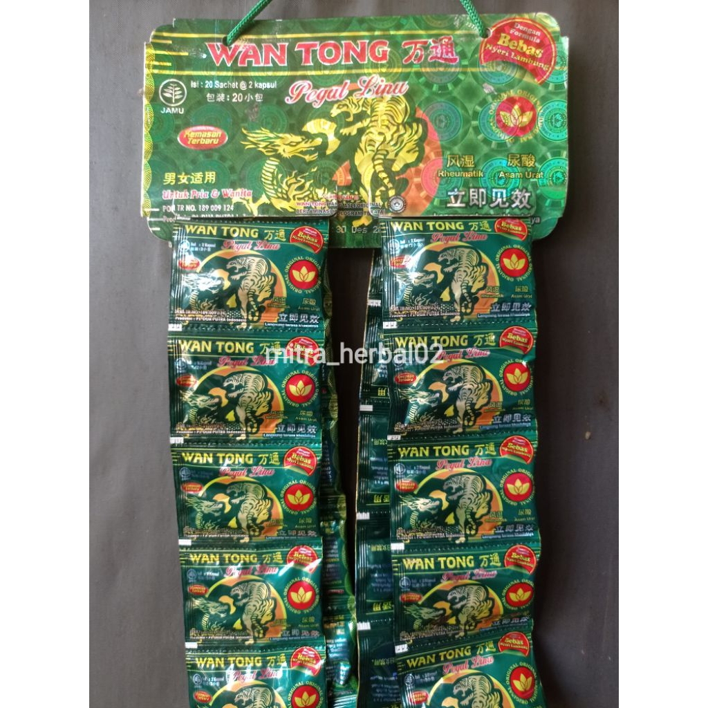 Jual WanTong Ijo Kapsul Untuk Asam Urat isi 20 sachet Original | Shopee ...