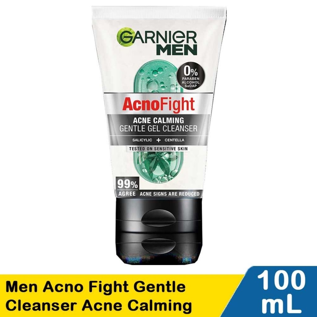 Jual Garnier Men Acno Fight Gentle Cleanser Acne Calming 100ml | Shopee ...