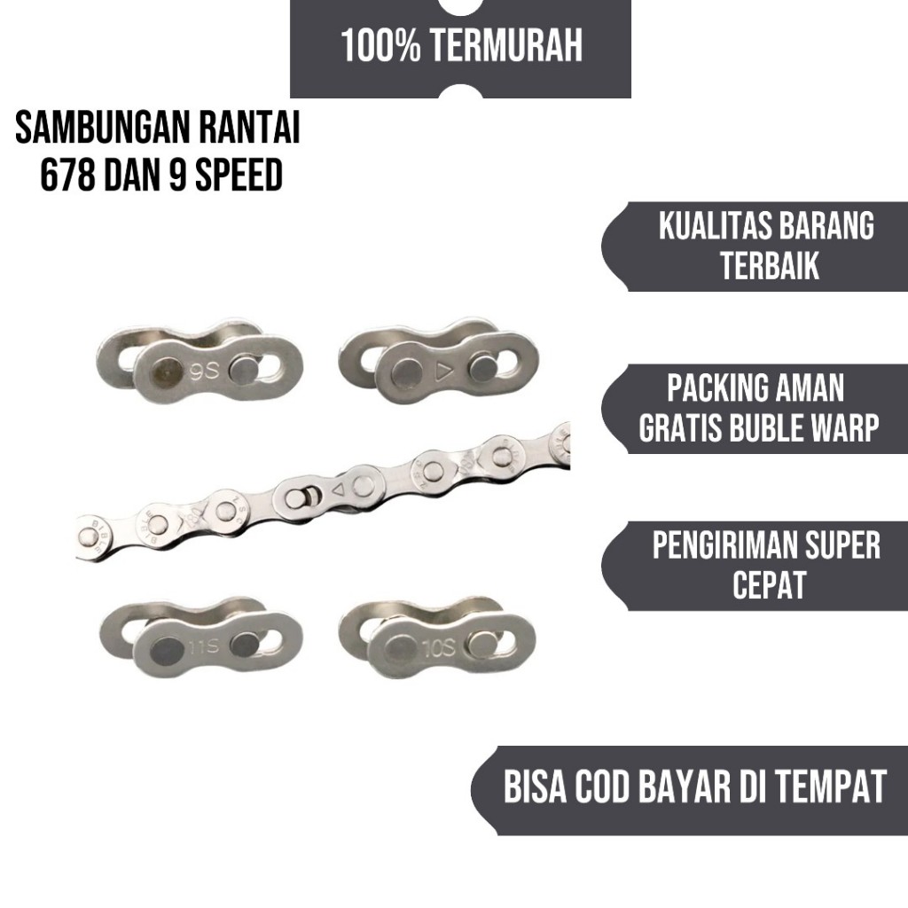 Jual Sambungan Rantai Sepeda 6, 7, 8, 9, Speed Missing Link Sepeda ...