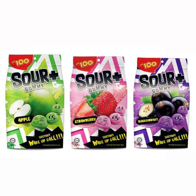 Jual LOT 100 Permen Lunak Jelly Jeli Asam Sour+ Gummy Candy Jelli Rasa ...