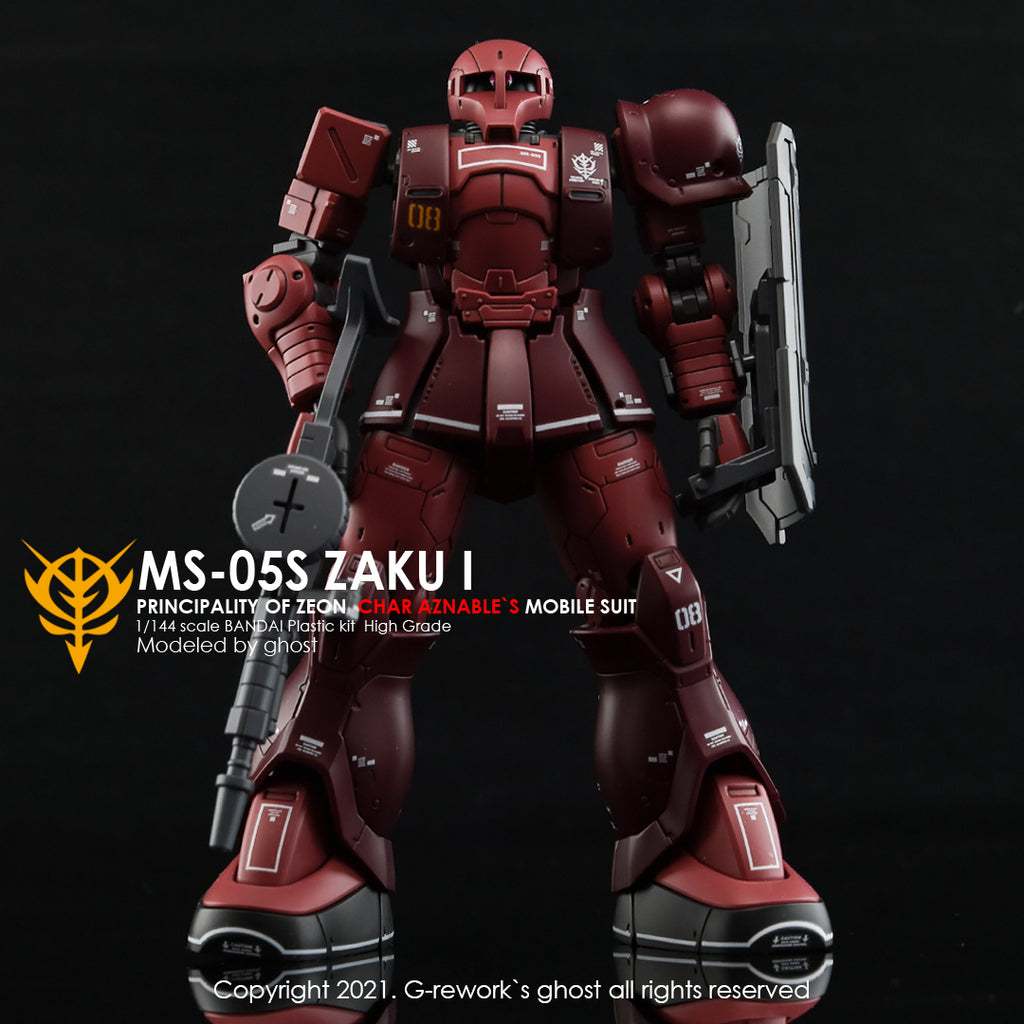 Jual Water Slide Decal HG Char's Zaku I Char Aznable by G-rework ...