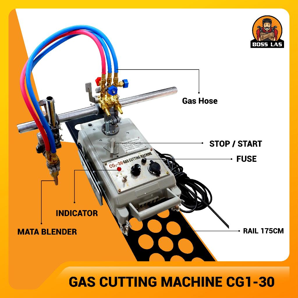 Jual TITAN Rel Gas Cutting Machine CG1-30/100 Semi-Automatic Flame ...