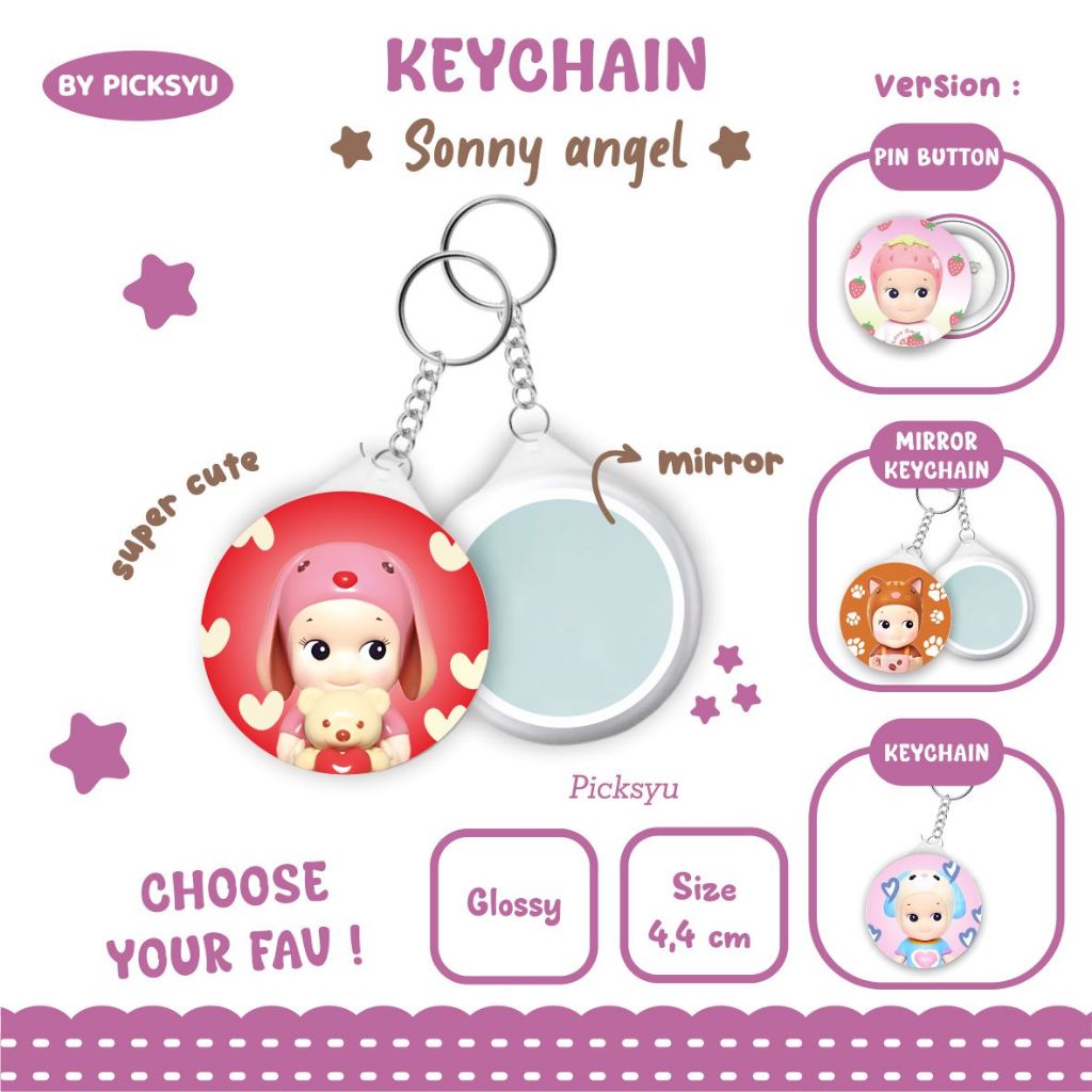 Jual SONNY ANGEL GANTUNGAN CERMIN - PIN - KEYCHAIN | Shopee Indonesia