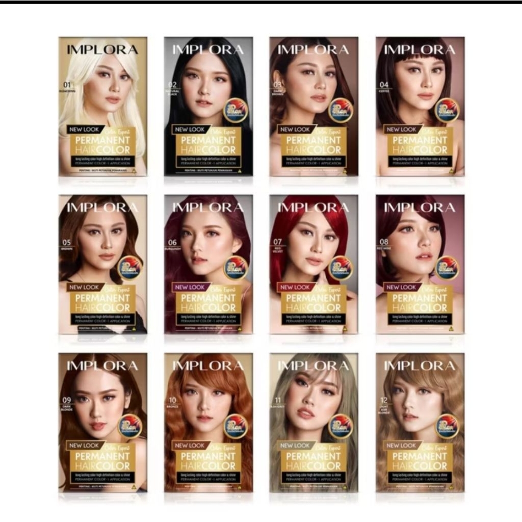 Jual Implora New Permanent Hair Color / Semir Rambut / Cat pewarna ...