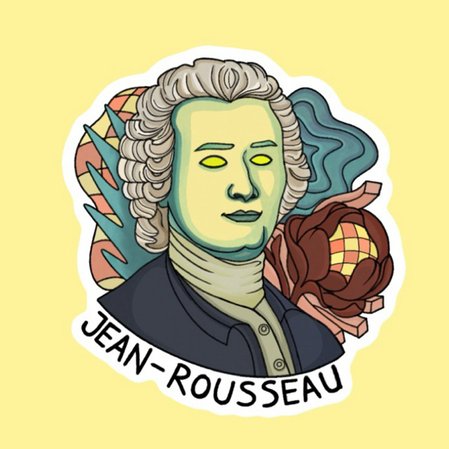 Jual Sticker Filsuf - Jean Jacques Rousseau (Vinyl Glossy) | Shopee ...