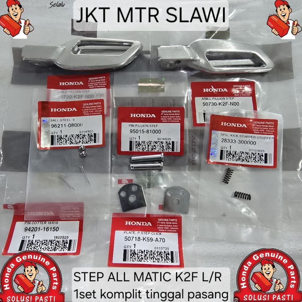 Jual STEP K2F PLATE, BALL, PER, STEP arm R pillion step arm L pillion ...