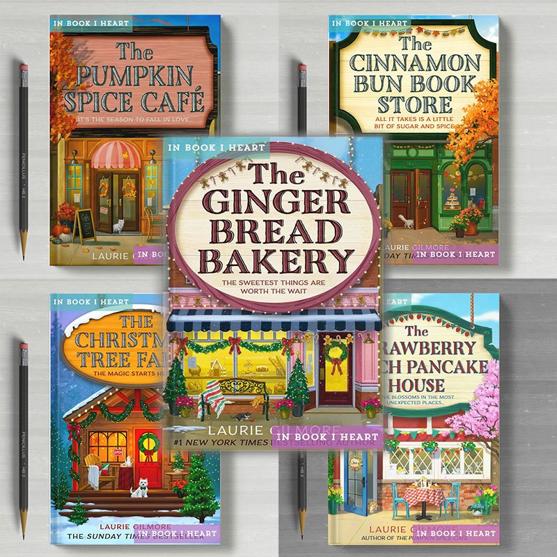 Jual The Pumpkin Spice Café - Cinnamon Bun Bookstore - Christmas Tree ...