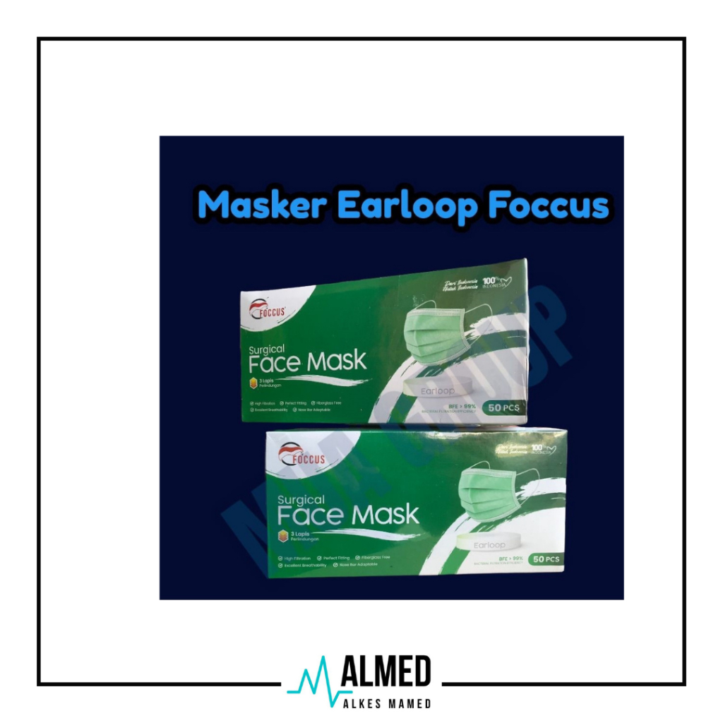 Jual Masker Medis FOCCUS Model Cantol/EARLOOP Face Mask | Shopee Indonesia