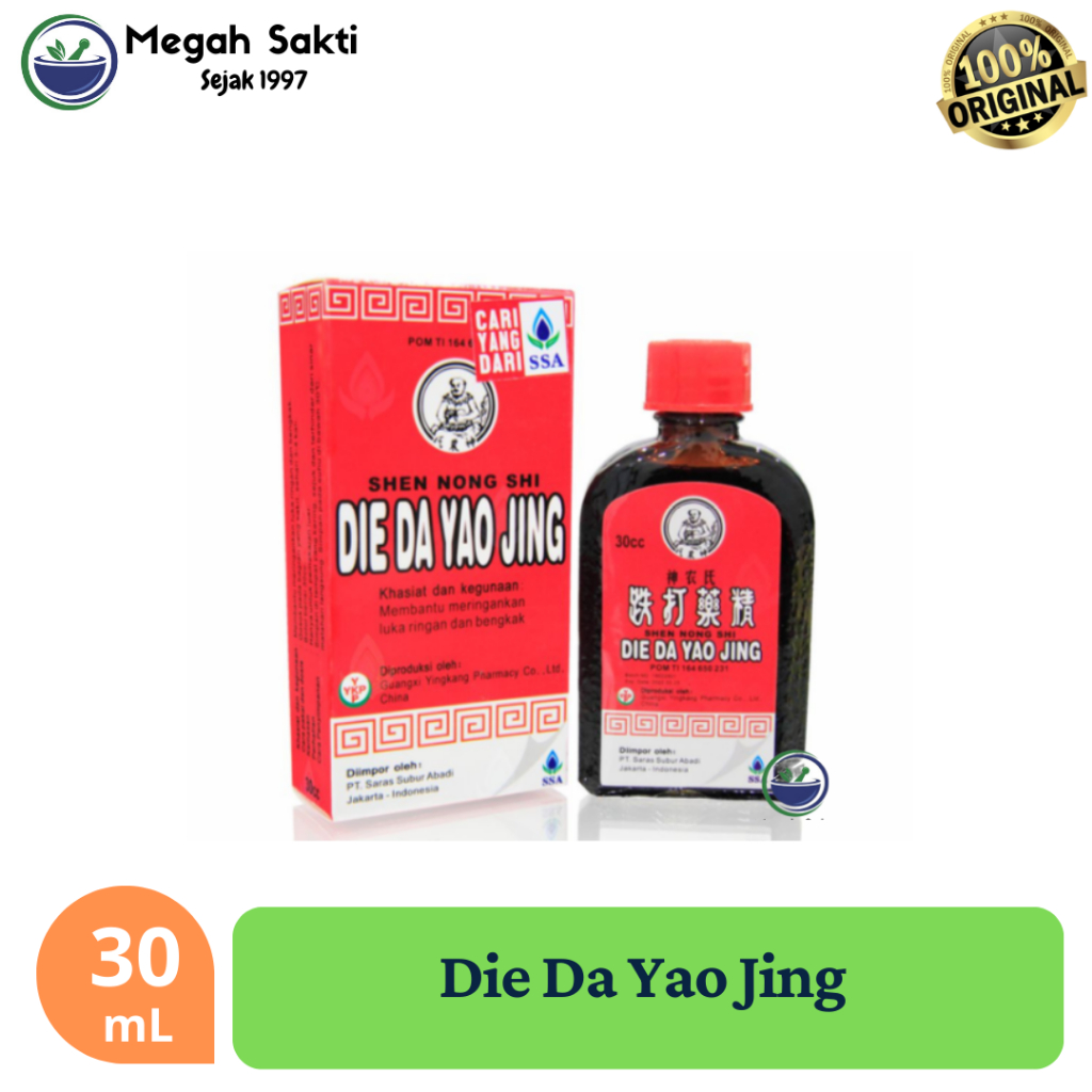 Megah Sakti - Tieh Ta Yao Gin / Die Da Yao Gin SSA - Obat Merah China Untuk Luka/Memar.
