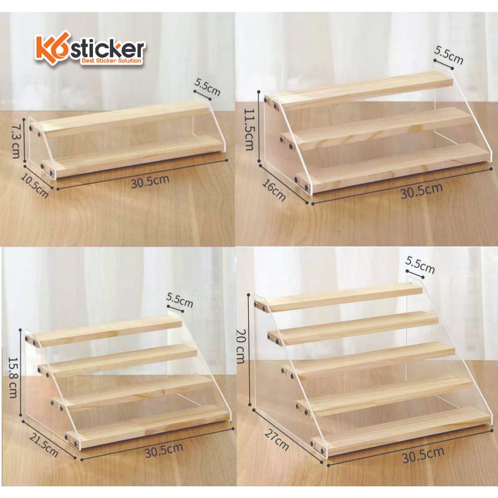 Jual Rak Display/ Rak Kosmetik / Rak Susun Akrilik 2, 3, 4 Tier Display ...
