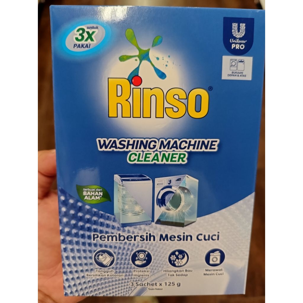 Jual Rinso Washing Machine Cleaner (3 x 125 Gr) | Shopee Indonesia