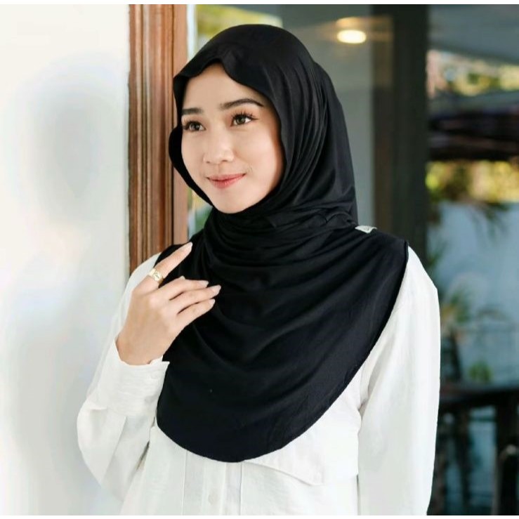 TERMURAH Jisoo  Hijab Instan fit to L Plus Inner 2in1 Jersey Tebal Premium | Kerudung Pasmina Instan Viral by MANDA HIJAB