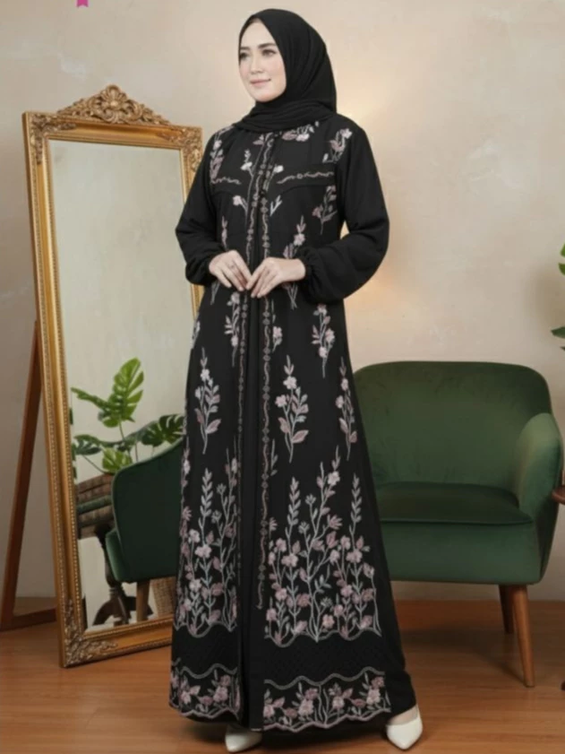 Gamis seruti premium tampilan keseluruhan