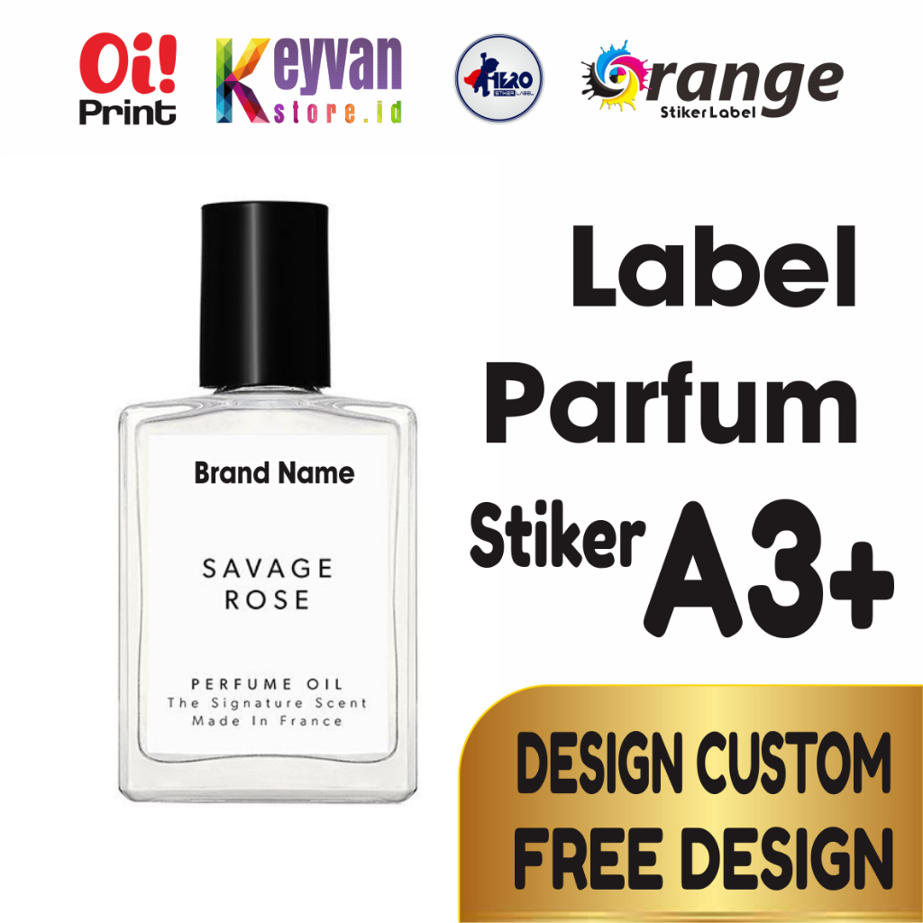Jual Cetak Stiker Parfum / Label parfum / stiker parfum / sticker label ...