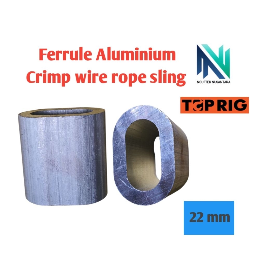 Jual Ferrule aluminium 22mm crimp wire rope sling TOPRIG | Shopee Indonesia